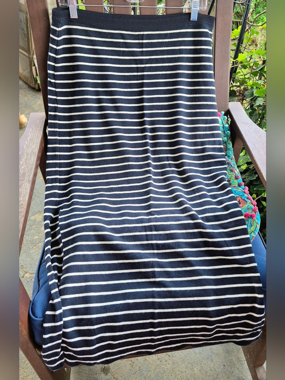 GAP 🏝 Women's 100% COTTON Maxi Skirt ⛵️ "DESIGNED & CRAFTED" line 🦋 Sz M 💙EUC